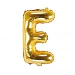 Фолиев балон буква E 35 см, злато