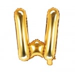 Фолиев балон буква W 35 см, злато