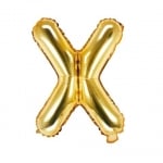Фолиев балон буква X 35 см, злато