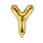 Фолиев балон буква Y 35 см, злато