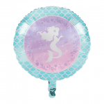 Русалка фолиев балон Mermaid Shine, кръг 45 см