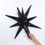 Фолиев балон звезда 3D черен 50 см