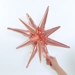 Фолиев балон звезда 3D розово злато 50 см