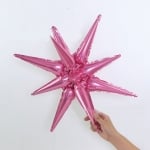 Фолиев балон звезда 3D розов 50 см