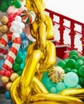 Гигантска верига от фолиеви балони злато металик, 6.7 м