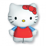 Балон Хелоу Кити Hello Kitty фигура с червена панделка, 50 х 70 см