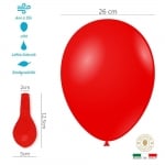 Балони червени 26 см G90 28 Rocca, пакет 100 броя