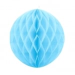 Синя хартиена топка тип пчелна пита, 20 см