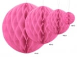 Розова хартиена топка тип пчелна пита, 20 см