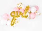 Фолиев балон надпис букви Girl, злато металик