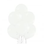 Бял балон пастел 30 см Belbal, пакет 100 броя