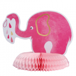 Декорация розово слонче, бебешко парти момиче, 14 х 18 см