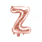 Фолиев балон буква Z, 35 см, розово злато