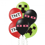 Балони ТНТ Майнкрафт TNT Minecraft, 12 броя