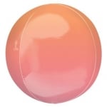 Фолиев балон сфера омбре оранжево-червен
