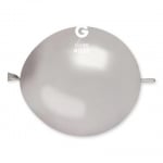 Балони линк сребро металик 33 см GLM13/38, пакет 100 броя