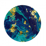Малки чинийки Космос Космическо парти Midnight blue 18 см, 6 броя