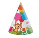 Парти шапки Сафари Джунгла Животни Jungle Balloons, 6 броя
