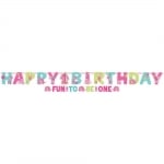 Банери Happy Birthday, първи рожден ден, сафари, момиче