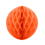Оранжева хартиена топка тип пчелна пита, 20 см