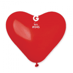 Балон латекс сърце червен, 25 см, пакет 50 броя