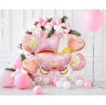 Комплект балони за бебешко парти момиче, количка, It's a girl, 5 броя
