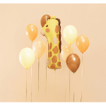 Фолиев балон цифра 1 жираф, 42 х 90 см