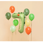 Фолиев балон цифра 7 крокодил, 56 х 85 см