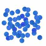 Насипни сини конфети с холограмен ефект, кръгчета фолио 2 см, 15 гр