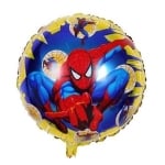Фолиев балон Спайдърмен Spider-Man жълт, кръг 43см