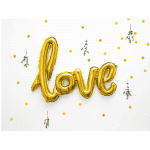 Фолиев балон надпис LOVE злато, 103 х 70 см