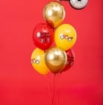 Комплект балони за рожден ден ретро състезателни коли, 6 броя