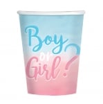 Чаши Boy or Girl за разкриване пола на бебето, момче или момиче 250 мл, 8 броя