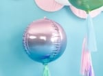 Фолиев балон сфера омбре, лилаво-син, 45 см