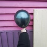 Голям кръгъл балон тъмносин хром Navy mirror 48 см, Kalisan, 1 брой
