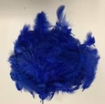 Сини пера за декорация, кралско синьо, 4-10 см, 10 гр