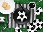 Чаши футболно парти, картон, черно-бели, 6 броя