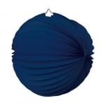Декорация тъмносиня топка, тип хартиен фенер, Navy blue, 23 см