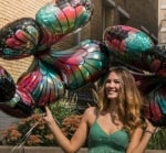 Балон Пеперуда преливащи цветове холографен 80 см.