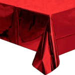 Парти покривка червен металик, 137 х 183 см