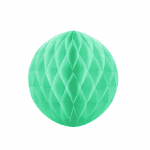 Декоративна хартиена топка мента, тип пчелна пита, 20 см
