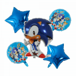 Комплект балони Соник Таралежа Sonic the Hedgehog, 5 броя