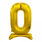 Стоящ фолиев балон златна цифра 0, нула, 100 см