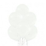 Бял балон пастел 27 см Belbal, пакет 50 броя