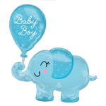 Балон синьо слонче с балон, бебешко парти момче