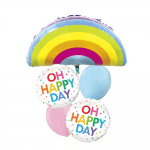 Комплект балони с дъга Oh happy day, 5 броя