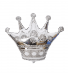 Фолиев балон сребърна корона, 65 х 75 см