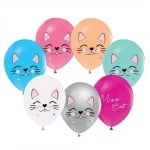 Miss Cat разноцветни балони коте, 10 броя