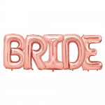 Надпис BRIDE от фолиеви балони букви, моминско парти, розово злато, 100 см