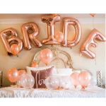 Надпис BRIDE от фолиеви балони букви, моминско парти, розово злато, 100 см